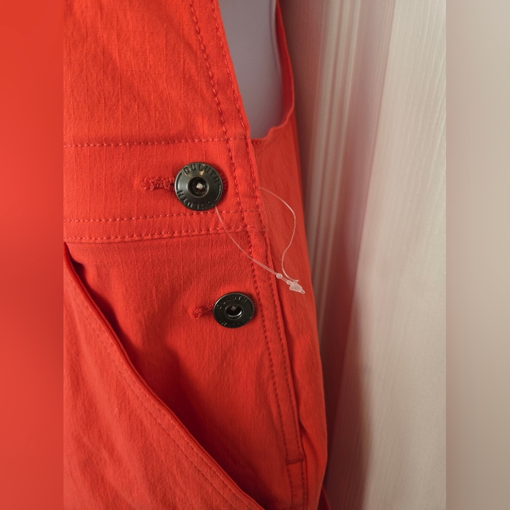 👩🏻‍🌾 DULUTH TRADING CO | Garden Heirloom Overalls Poppy  Red, sz XSx33 - Picture 6 of 8